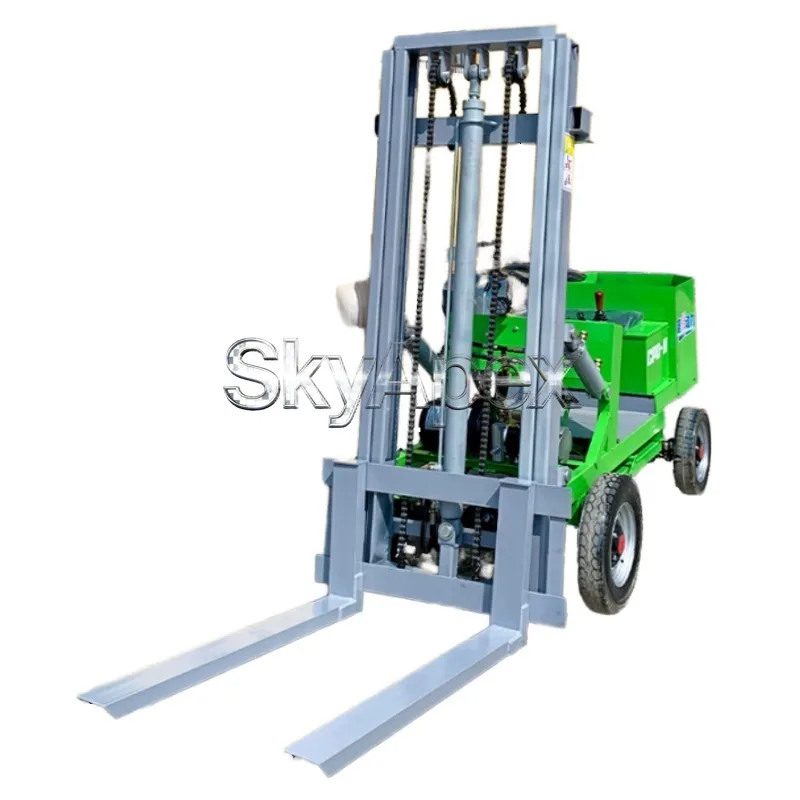 Four Wheel Mini Electric Forklift 0.5T Simple Warehouse Construction Handling Car Hydraulic Lifting Stacker Loader CE Certified