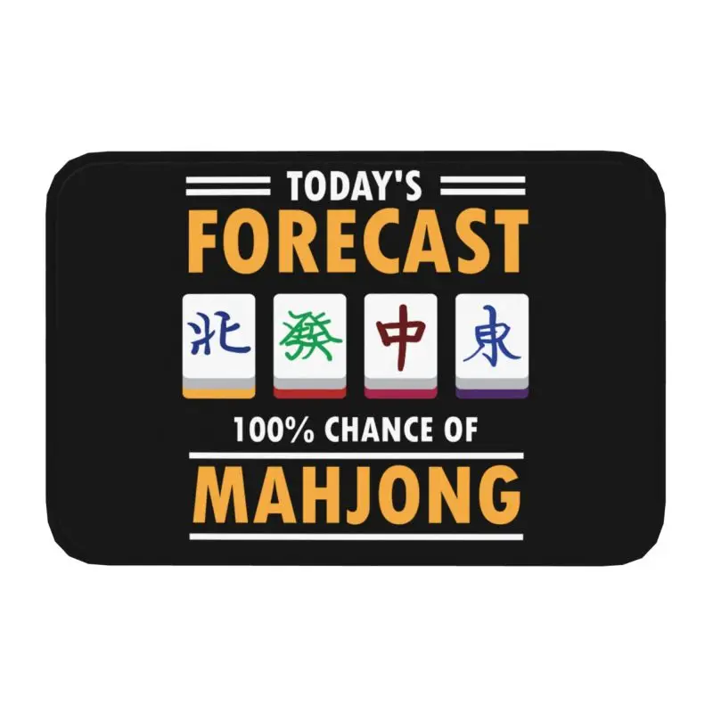 Custom Mahjong Doormat Anti-Slip Entrance Kitchen Bathroom Floor Door Mats Mah Jong Chinese Game Fan Gift Toilet Carpet Rug