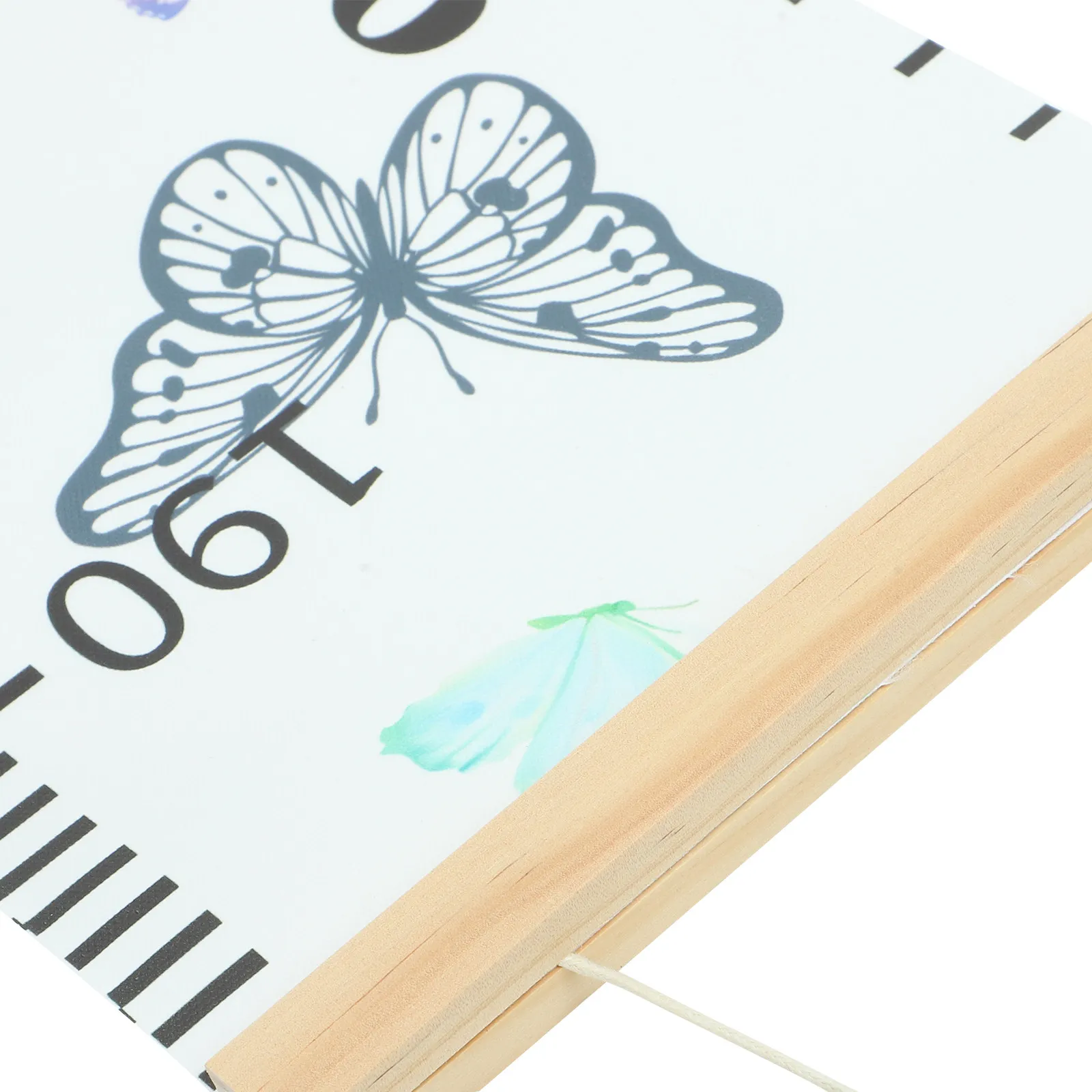 Nordic Style Height Chart Wall Hanging Growth Measurement Decorative Painting with Butterfly Print for Nursery Bedroom