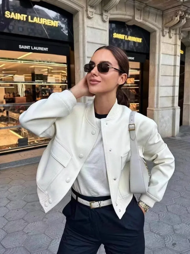 

Байкерские куртки Женская куртка Бархатная весенняя вязаная на заказ Тонкая минималистичная профессиональная городская стильная современная чистая одежда Элегантный OL