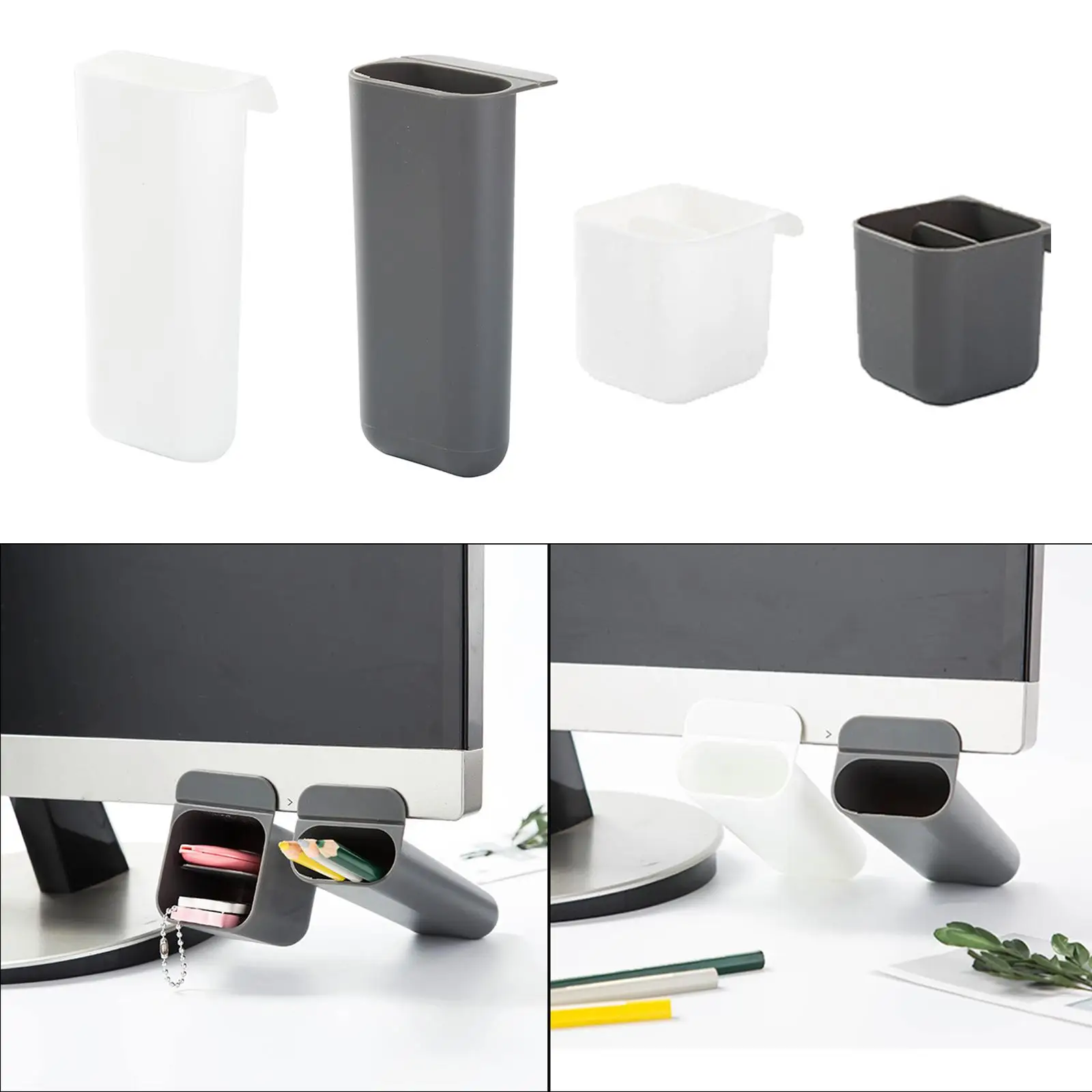 Paste Screen Pen Holders Desktop Pen Pencil Storage Bags Desktop Accessories Bags Desk Organizers Containers