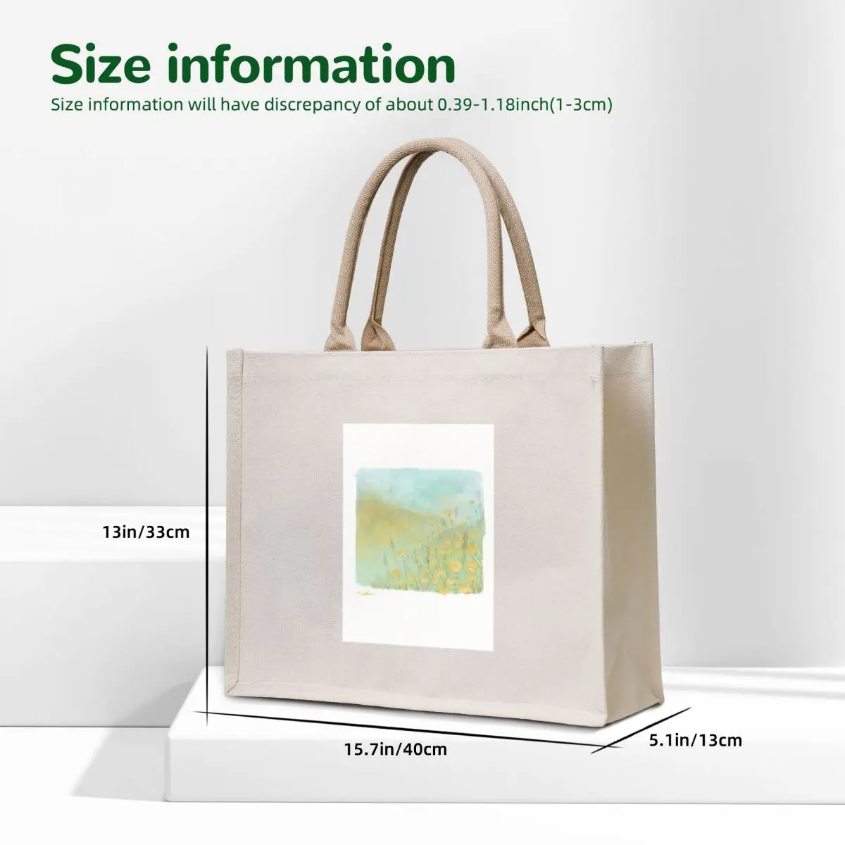 Fields of Yellow Tote Bag tote bag university tote bags aesthetic Woman shopper bag cute pouch