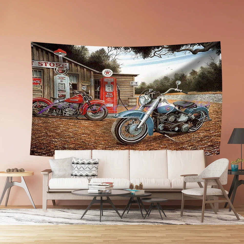 Motorcycle Darkness Tapestry Flag Motorcyclist Poster Wall Art For Teen Bedroom Dorm Room Decor Aesthetic Background  Banner