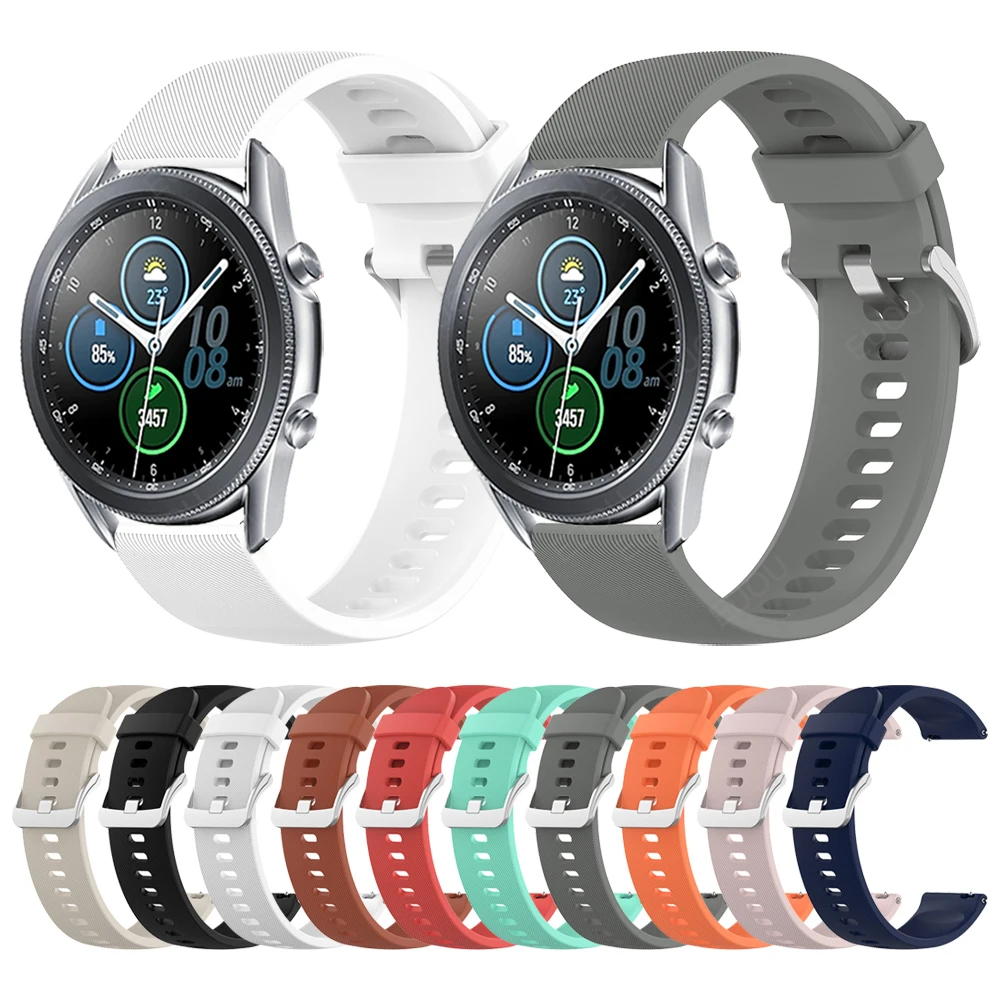 

22mm Silicone Strap For Samsung Galaxy Watch 3 45mm/GalaxyWatch 46mm/Gear S3 Classic/Frontier Band Wristbands Replace Watchband