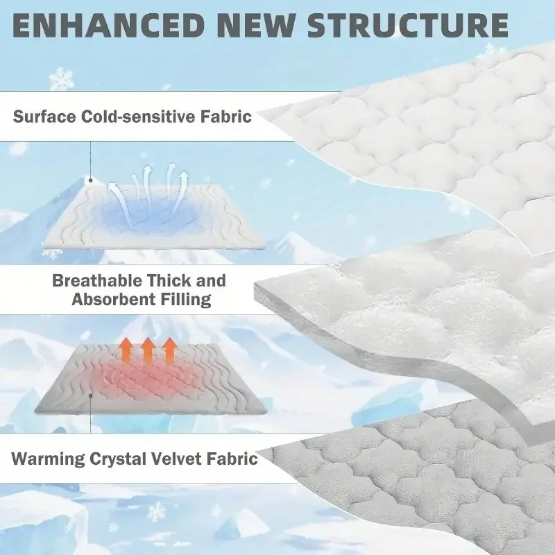 حصيرة تبريد الحيوانات الأليفة وسادة تبريد كبيرة للكلاب لصندوق بيت الصيف تستخدم بطانية تبريد ذاتية قابلة للتنفس وسرير قابل للغسل للكلاب والقطط #4