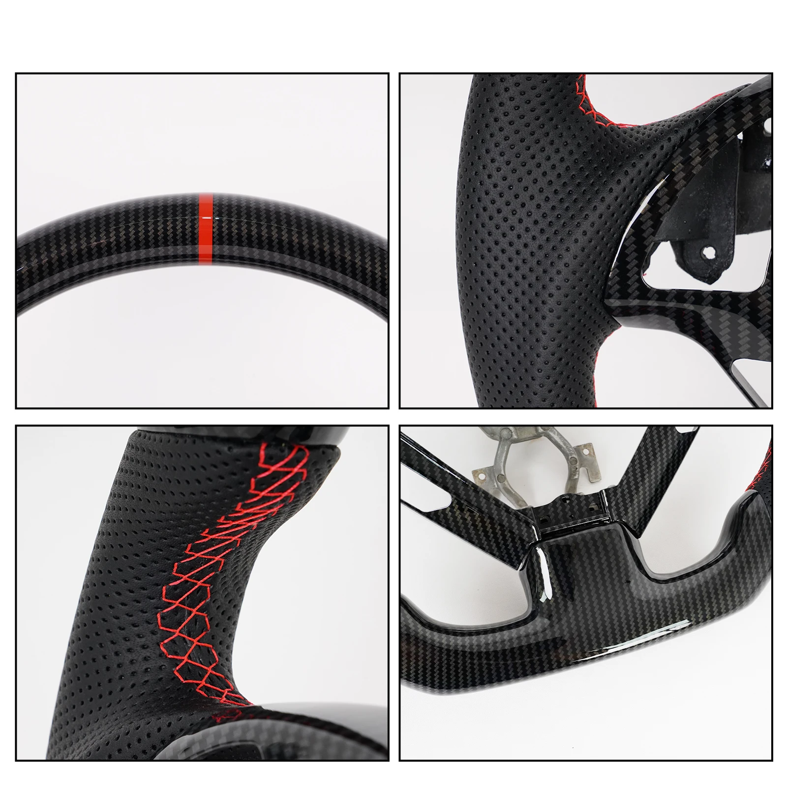 Hydro Dip Carbon Fiber Steering Wheel For Infiniti G35 G37 G25 Q40 QX50 2009-2013 Steering Wheel Trim Cover  Perforated Leather