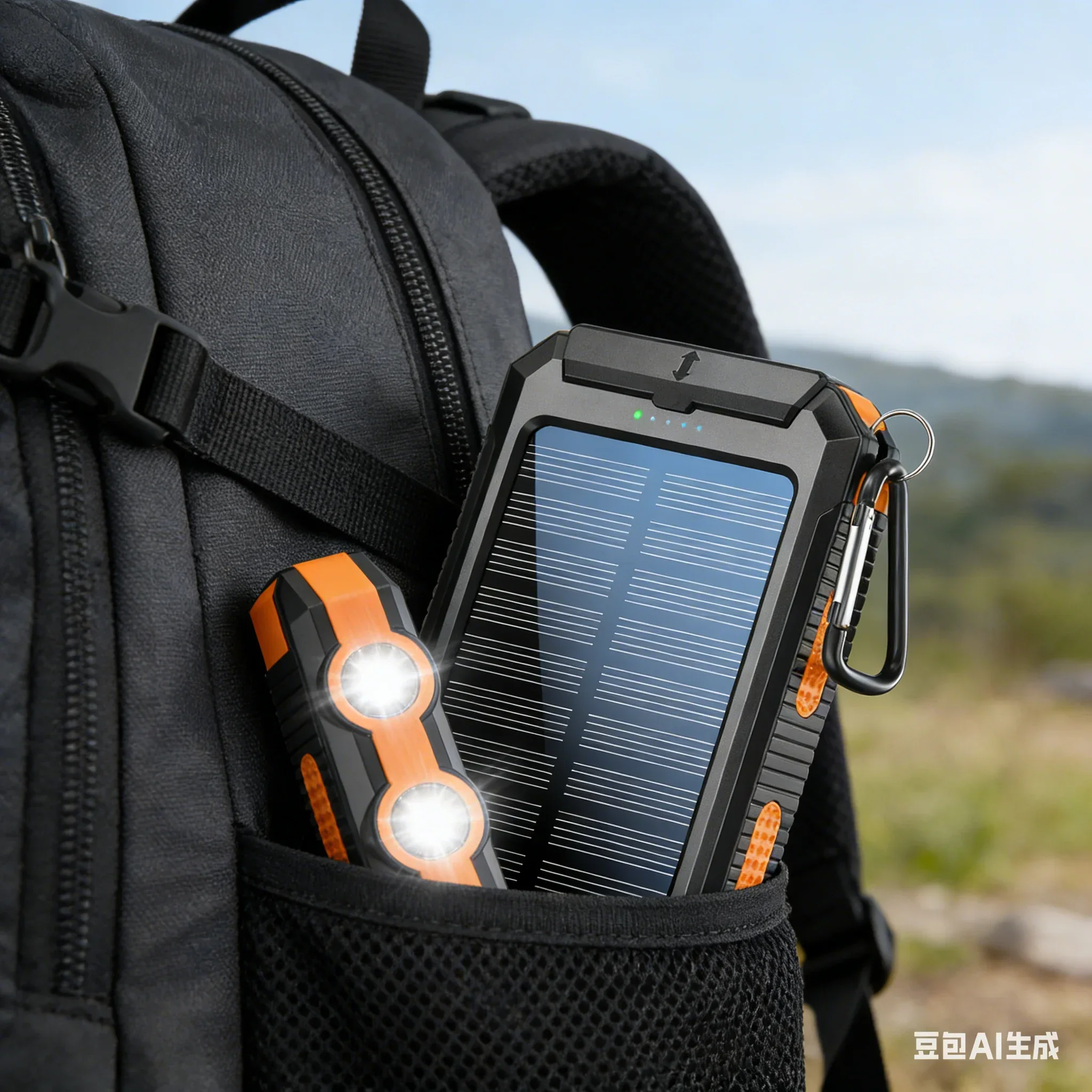 

Compact 10000mAh Solar Power Bank Waterproof Fast Charging Outdoor Camping Charger
