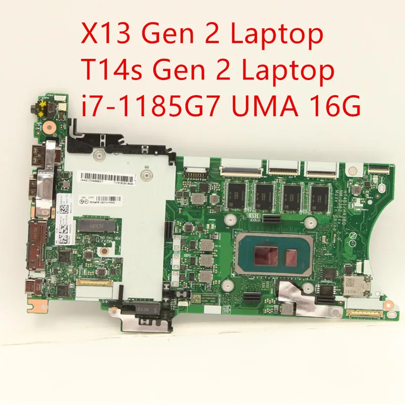 

Motherboard For Lenovo ThinkPad X13 Gen 2/T14s Gen 2 Laptop Mainboard i7-1185G7 UMA 16G 5B21H19942