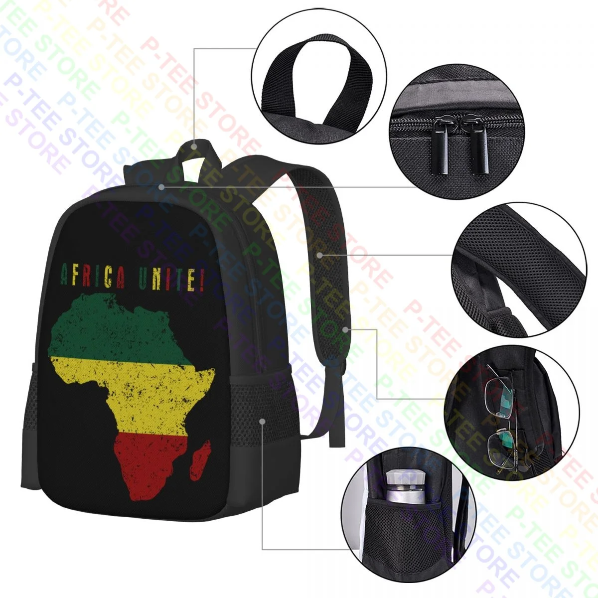 Rasta Rastafari Babylon Irie Reggae Jamaica EthiopiaBackpack Large Capacity Portable Gymnast Bag