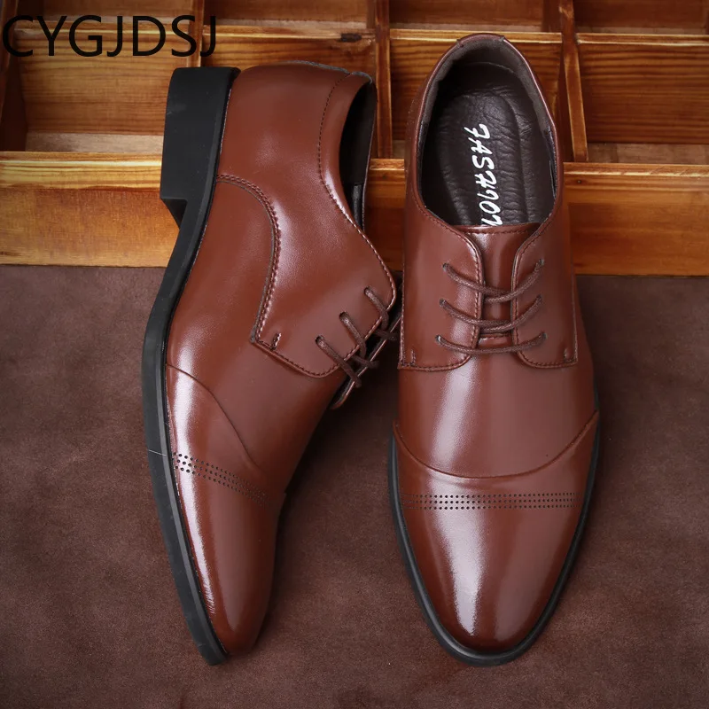 Leather Shoes for Men Office 2024 Fashion Derby Mens Dress Shoes Formal Business Shoes Men Zapatos Hombre Vestir Chaussure Homme