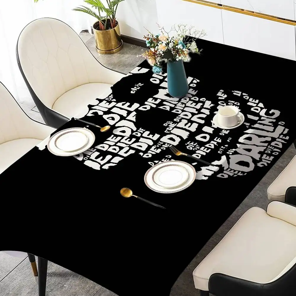 Die Die My Darling Misfits Table Cloth Polyester Print Waterproof Oilproof Rectangular Party Table Cover Tablecloth Picnic Mat
