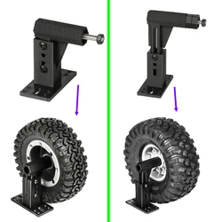 Metal Simulation Adjustable Height Spare Tire Holder for 1/10 RC Crawler Car Traxxas TRX4 Defender AXIAL RTG KM Accessories