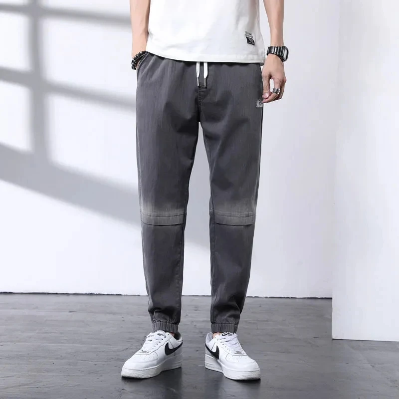 

Men Classic Brand Jeans 2023 Spring Autumn Loose Grey Gradient Pants Trousers Male Summer Large size Casual Pantalones Hombre