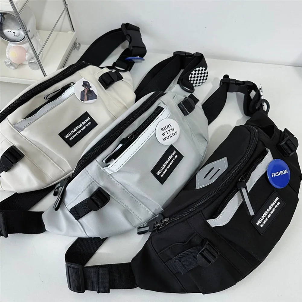 

Korean Style Unisex Fashion Chest Bag Crossbody Waist Bag Messenger Bag Sportswear Shoulder Bag Casual Outdoor Bags Lovers Gift