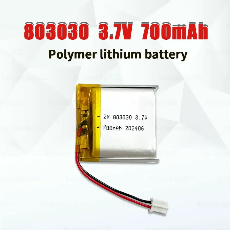 803030   700mAh bateria litowo-polimerowa 3.7V baterie litowo-jonowe litowo-polimerowe do głośnika Bluetooth wentylator ręczny MP3/mp4 GPS LED Lights