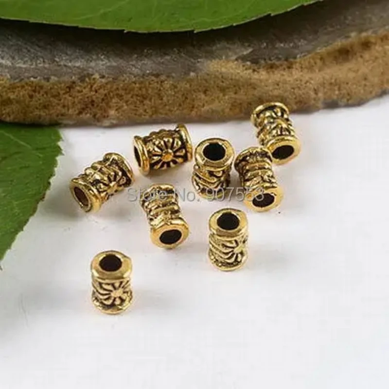 100pc 6.5x4.7mm Hole Is 2.5mm Flower Tube Spacer Beads for Jewelry Making H1973