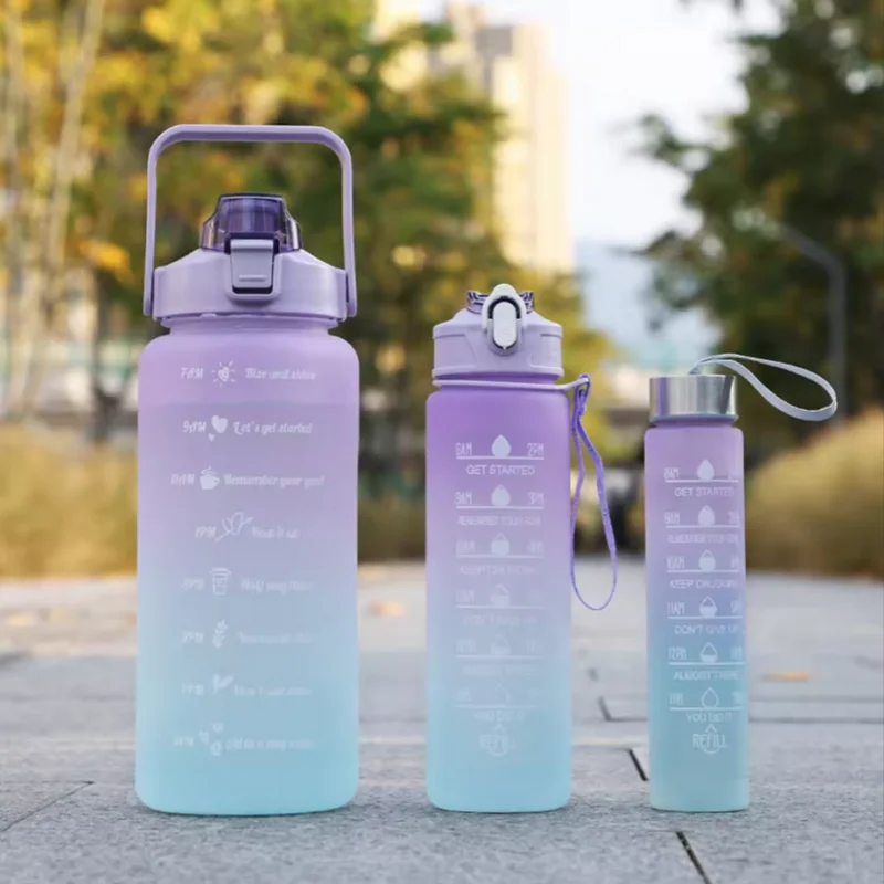 300ml/750ml/2L Water Bottle Motivational Sport Water Bottle Leakproof Bottles Drinking Outdoor Travel Gym Fitness Jugs image 6