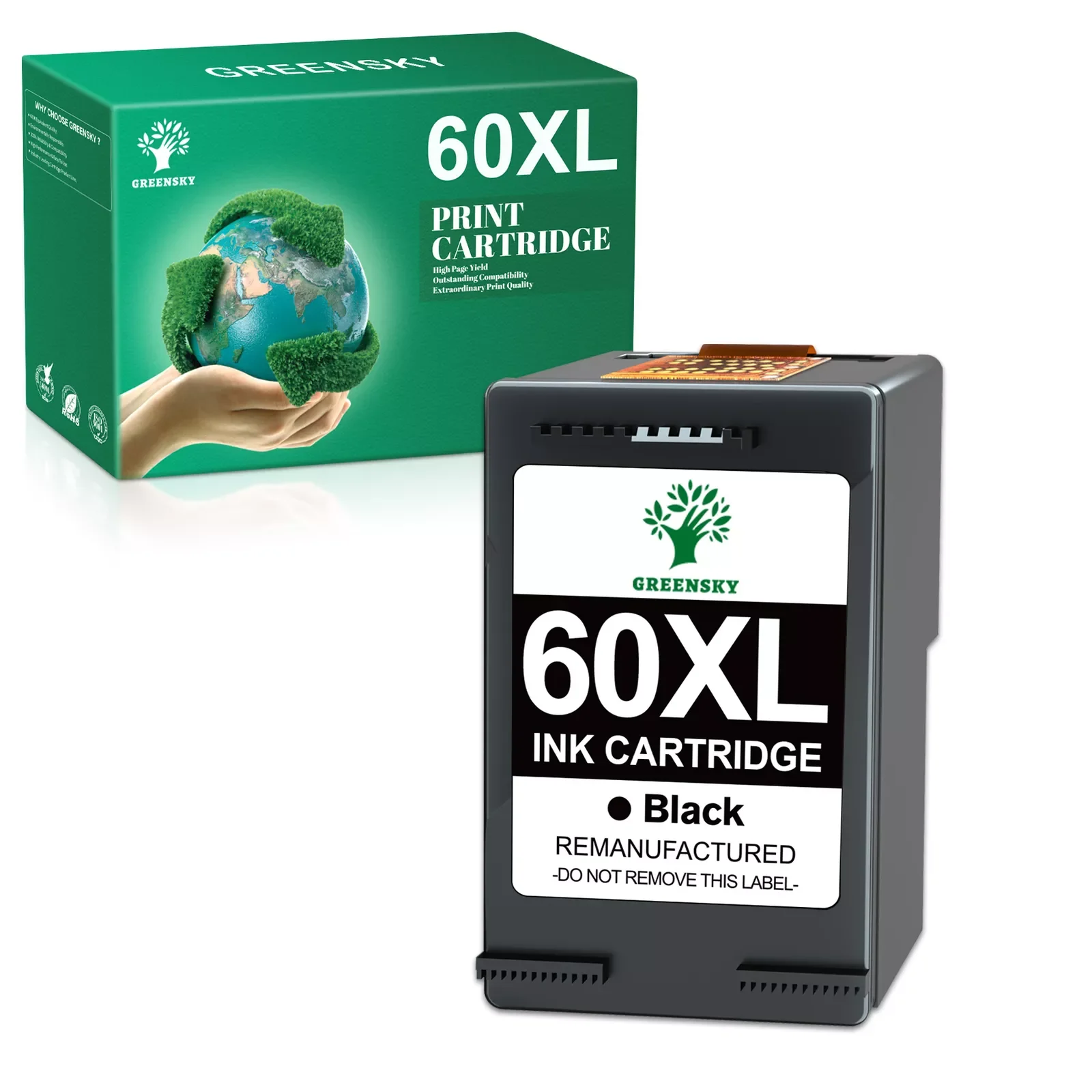 1PK 60-XL Ink Cartridge for HP 60XL Photosmart C4750, C4780Deskjet D2545, D2560