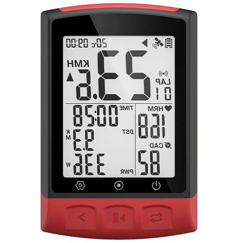 T22C Bike Computer GPS Wireless Bicycle Cycling Odometer Speedometer ANT+ IPX7 Waterproof For Garmin