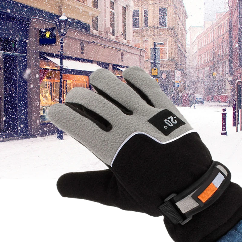 Youpin Men Winter Warm Fleece Thermal Motorcycle Thermal Warm Gloves Polar Fleece Mittens For Men Outdoor Snow Sports Gloves New