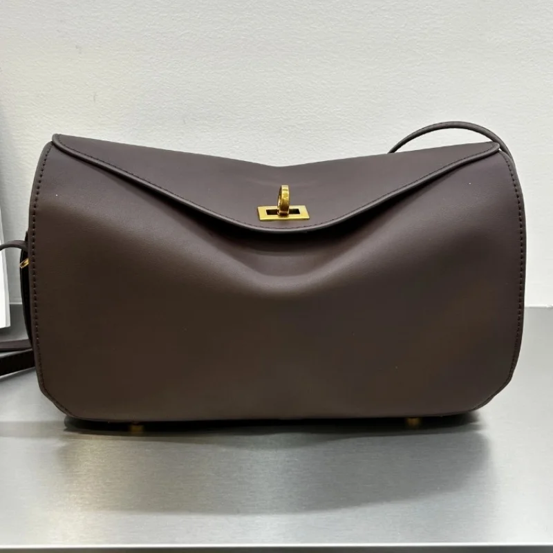 

Новая модная сумка-тоут с замком, кожаная сумка-подушка, однотонная кожаная сумка с откидной крышкой и замком, универсальная сумка-мессенджер, сумка для поездок на работу