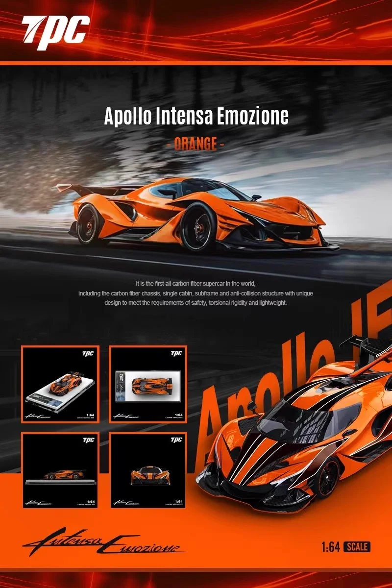

TPC 1:64 Apollo IE Orange Stripe Two Colors Stocks In 2024 Collection Gift Scale Model Car