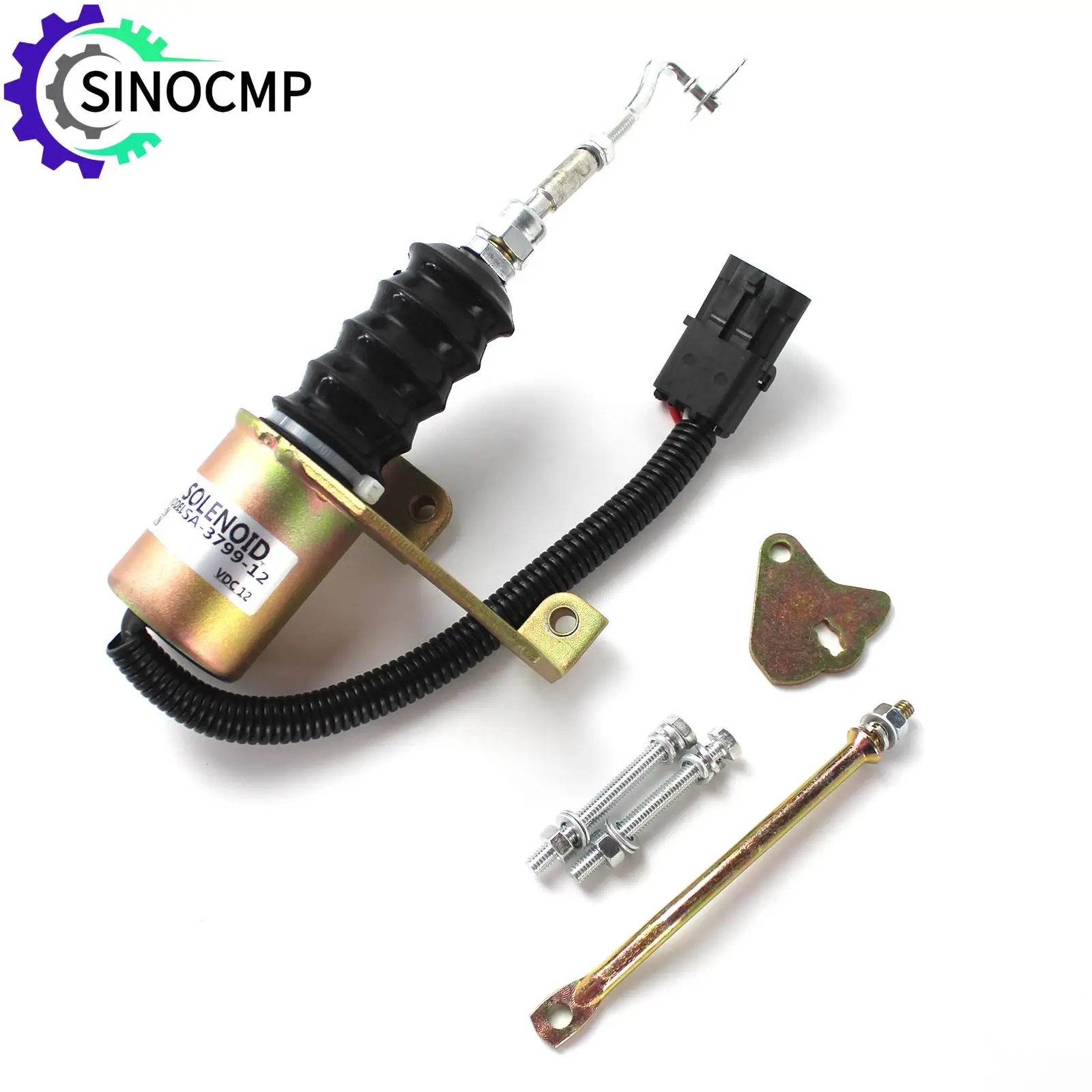 Válvula Solenoide de apagado de combustible de 12V, solenoide de apagado del motor RSV 1751ES SA-3799-12 para Deutz Bosch RSV1751ES, dispositivo diésel de corte