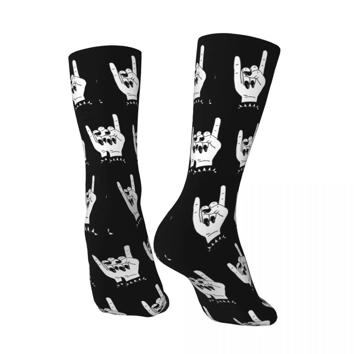 Rock Hand Black Nails Adult Socks,Unisex socks,men Socks women Socks