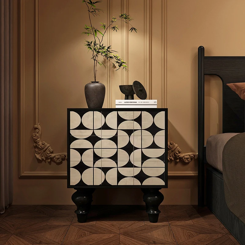 

bedside table, sofa side, living room free installation chest, bedroom, bedside French storage locker for home use