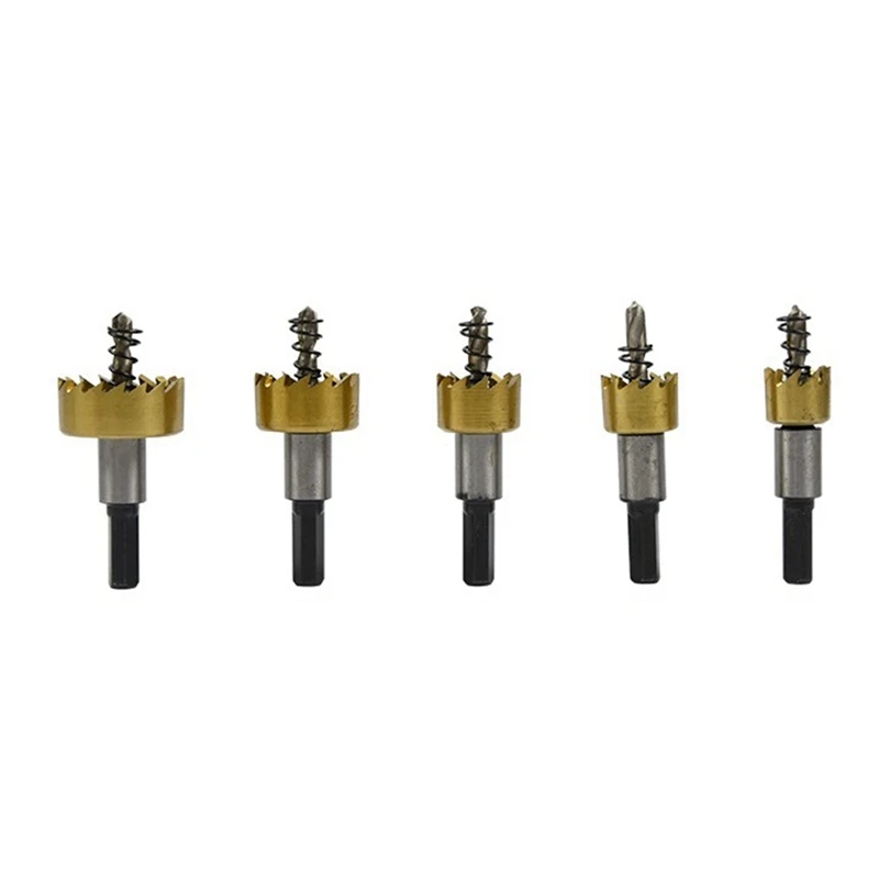 

5Pcs Multifunctional Drill Hole Opener Perforated Pipe Reamer Circular Hole Extractor,Metal Opening