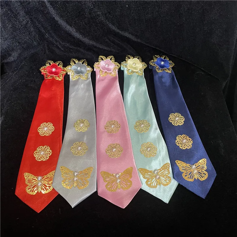 Classical Korean Court Hanbok Ribbon Hairpin Traditional Headwear Accessories Girl Wedding Hanbok Decoration