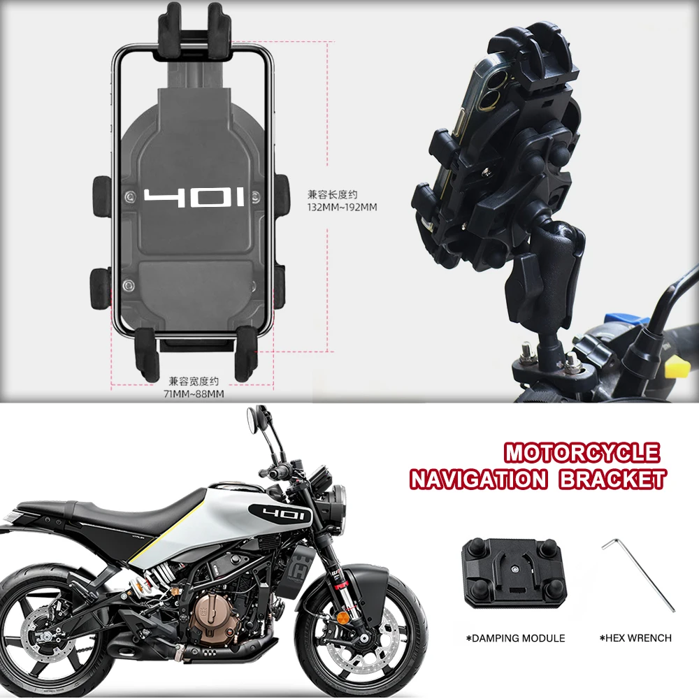 Four Groups Of Shock Absorption Modules Durable Navigation Holder For 401 250 701 901 Svartpilen SM/Enduro FC350 FE250/350/501