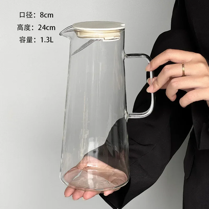 Cold kettle High temperature resistant glass kettle Light luxury large capacity brewing teapot Household living room teapot