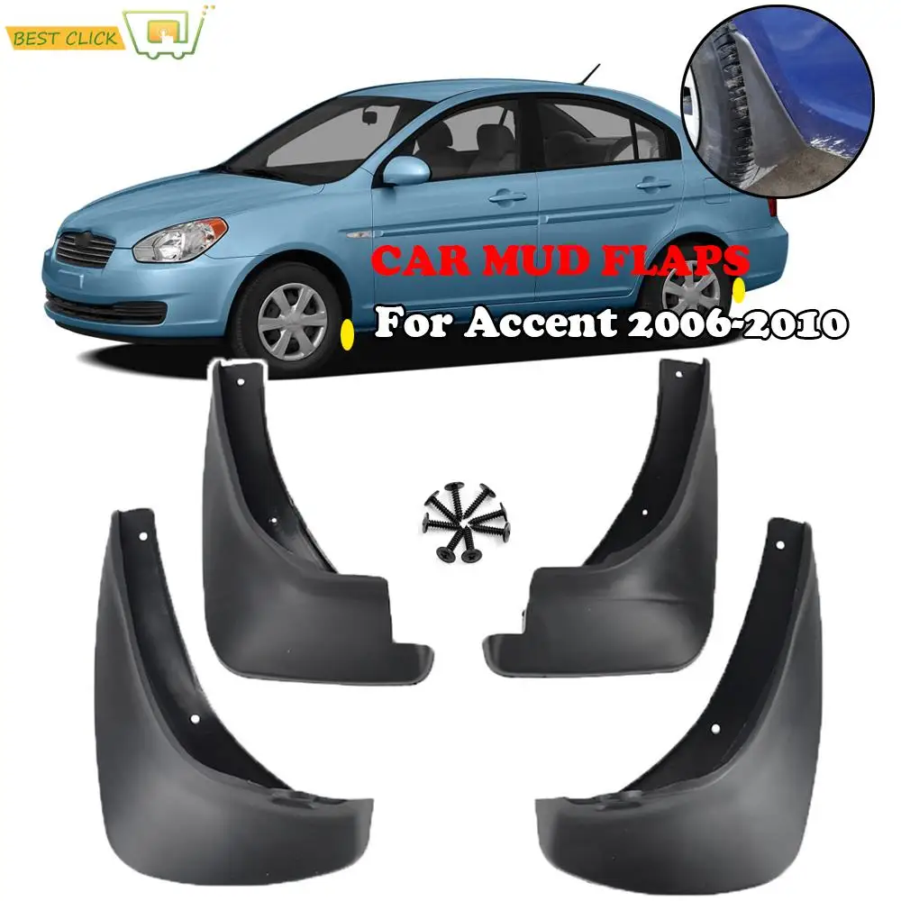 Zestaw chlapaczy samochodowych do Hyundai Accent 2006 2007 2008 2009 2010 Chlapacze błotników GLS Saloon Flap Mudflaps Fender Verna