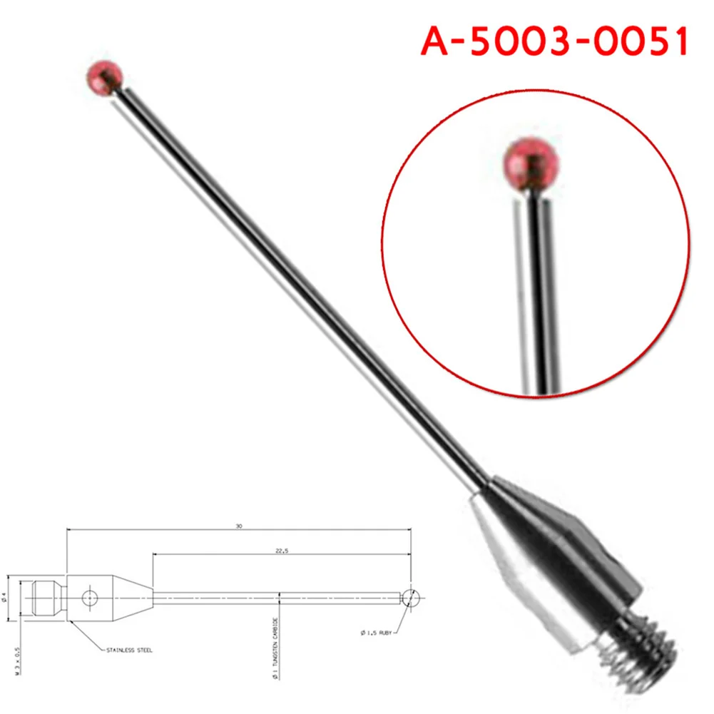 Cmm for touch Probe Cmm for stylus Tips for m3 Thread CMM Styli 1.5mm Ball A-5003-0051 for herramientas Taladros Multimeter
