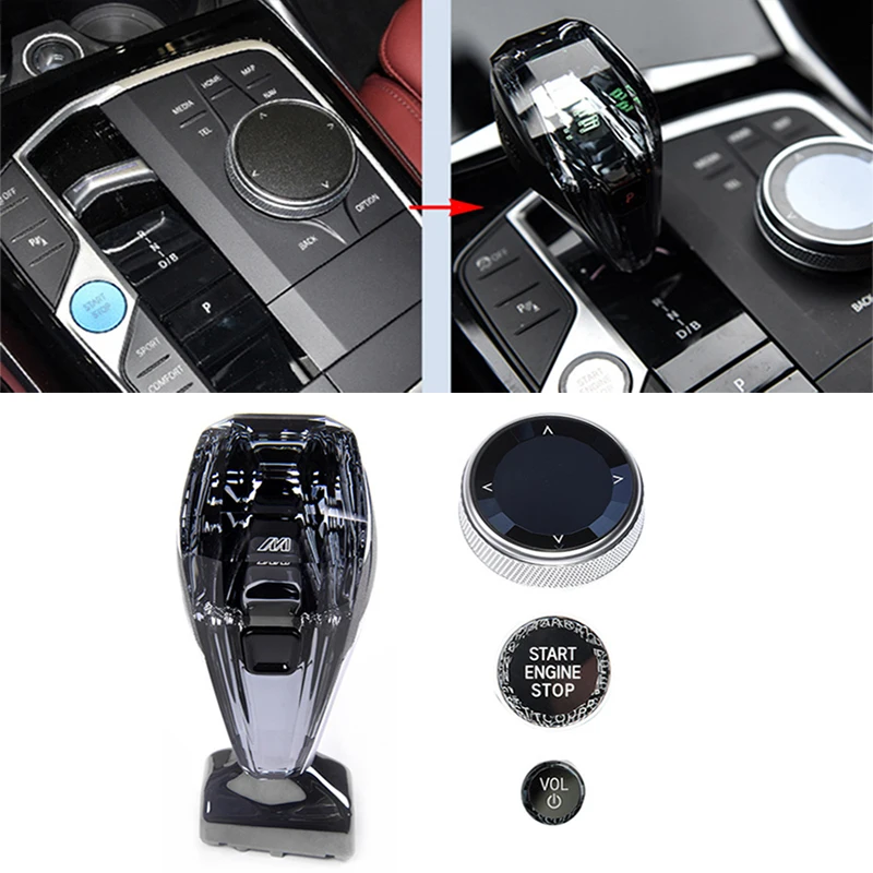 For BMW X5 G05 X6 G06 X7 G07 3 Series G20 G21 4 Series G26 G22 G23 Crystal Gear Shift Knob Handles Gearbox Lever Stick Head