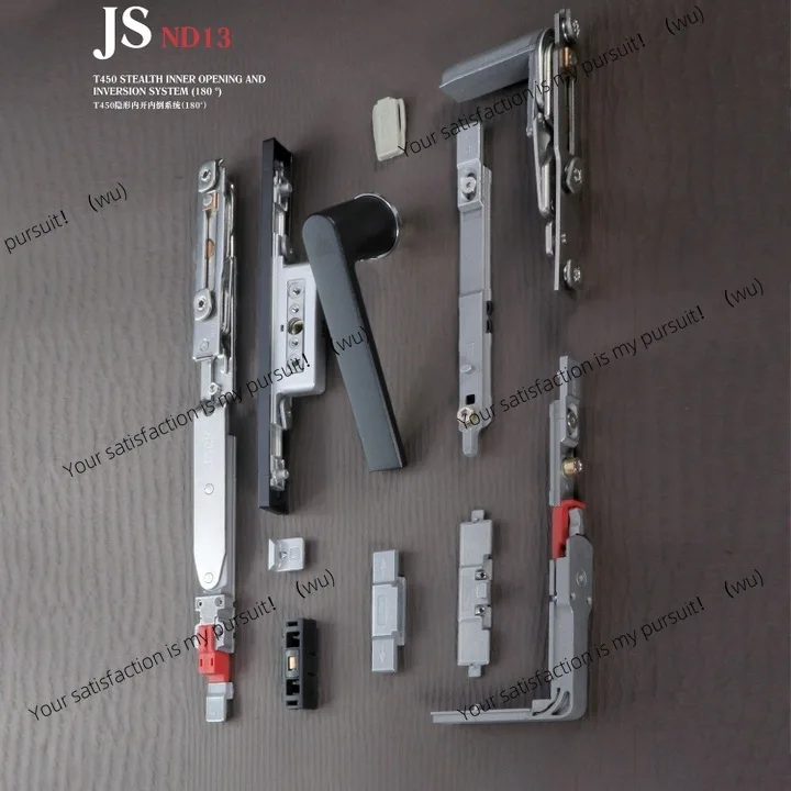 Invisible inner opening inverted short tie rod 350 flat frame hidden inner opening inverted broken bridge aluminum hardware 180