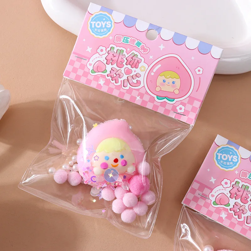 Simulazione creativa Mini borsa di frutta giocattolo antistress Sticky TPR Relief Fidget Toy Mini Relief Squeeze Toy regali per bambini