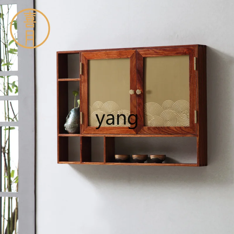 LH modern Chinese solid wood meter box occlusion box distribution box decorative painting rack