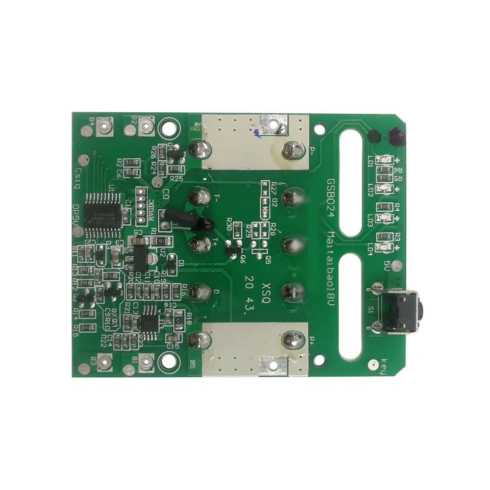 Placa de circuito de protección de carga, PCB para estante de batería de litio Metabo 18V, 1 piezas