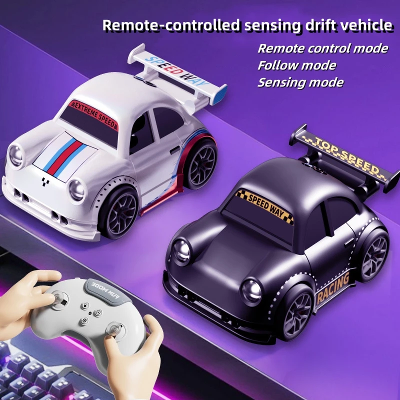 Intelligent sensing remote control car rotating drift 2.4G wireless remote control sound and light charging toy car