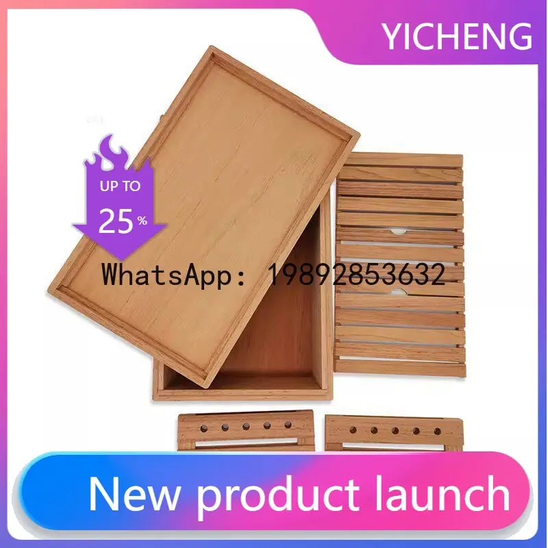 

Cigar Moisturizer Cedar Wood Wake Eggplant painted Ecological Box Sealed Cigar Moisturizer