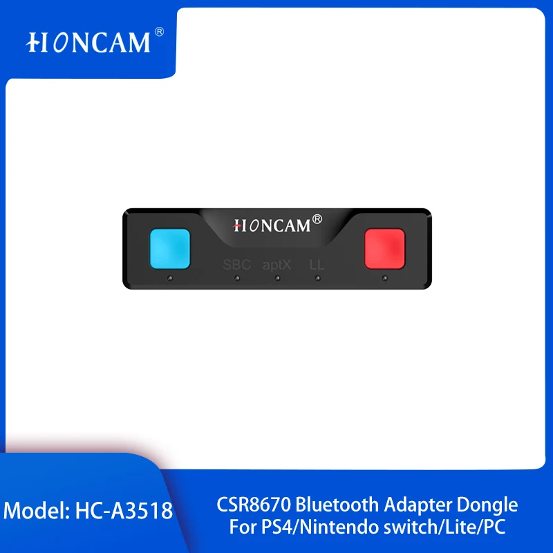 Honcam PS5 Switch Adaptador BT Adaptador Dongle para Nintendo Lite PS4 PC