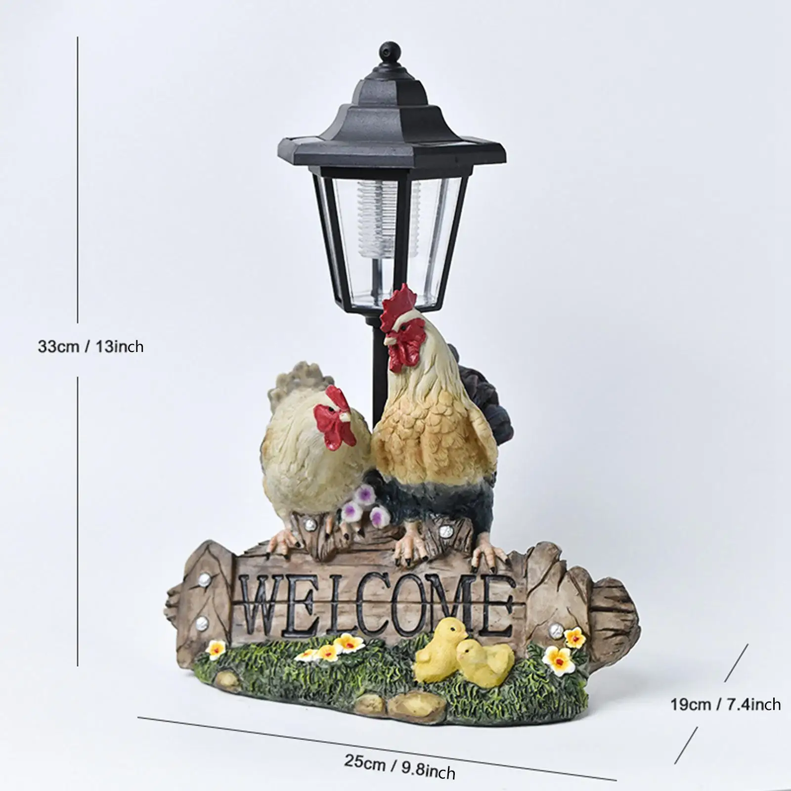 Garden Solar Statue Light Lawn Night Light Pathway Animal Figurine Lantern