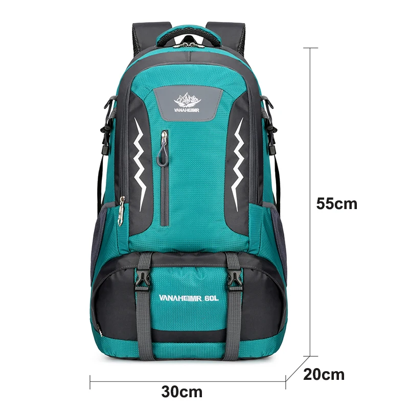 60L Travel Backpack Men Women Outdoor Mountaineering Sports Bag Hiking Adventure Camping Large Capacity Storage Bags 2304