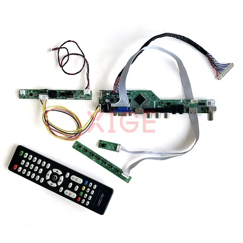 Imagem -04 - Placa de Movimentação da Tela do Monitor Analógico da Tevê Ajuste M185b3 M185bge Mt185gw01 Lvds 30 Pinos Faça Você Mesmo Kit 18.5 1366*768 Hdmi-compatível com Vga av Usb