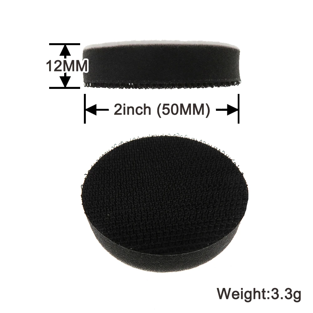 Soft Interface Pad para lixadeira, proteção de espuma de gancho e loop, disco de lixamento, polimento, suporte, 2 ", 3", 4 ", 5", 6 ", 2Pcs