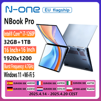 N-one NBook Pro 16 inch+16 inch Dual Screen Laptop Intel Core i7-1260P(12C/16T Up to 4.7GHz) 32GB DDR4 1TB SSD 1920x1200 Laptop