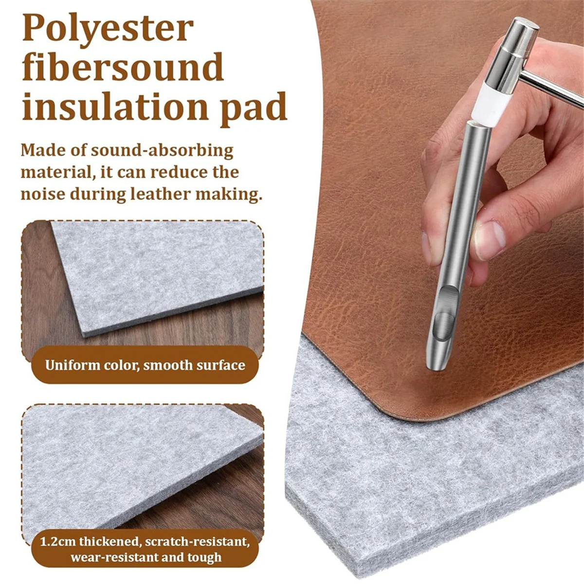 NOWOŚĆ 4 PCS Skórzana podkładka do dziurkowania Mata do dziurkowania i podkładka dźwiękochłonna oraz samolecząca się mata do cięcia A4 dla majsterkowiczów