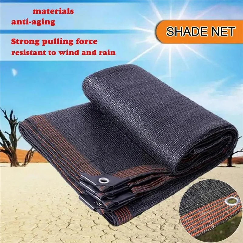 ABJO-Black 95 Anti-UV Sunshade Net Gazebo Shelter Outdoor Pergola Canopy Sun Cover Agriculture Greenhouse Sunshade Net